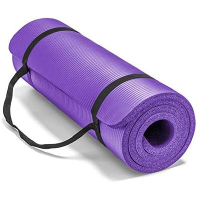 China Home Gym Workout Eco-Friendly Yoga Exercise Mat Thick Organic Mat With Exercise Mat Strap for sale