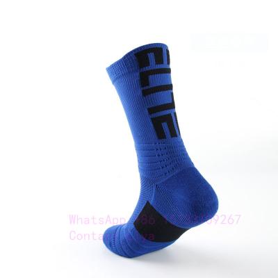 China Custom Stock Socks Viable With Cheap Price Basketball Sock In Color Black for sale