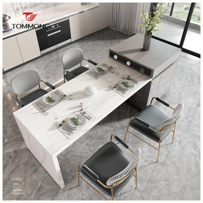 China Household Contemporary Lightweight Luxury Marble Table Bar Dish Rock Low Dining Table High Low Dining Table Set Kitchen Table Open Island Bench for sale