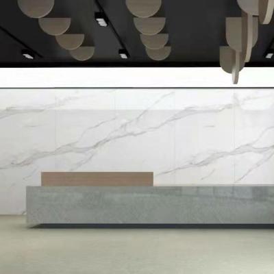 China Front Desk Reception Modern Modern Office Front Desk Design Artificial Marble Textured Slate Front Desk Wall Tiles for sale