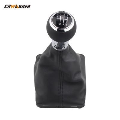 China Custom Car Genuine Leather Speed 6 Gear Stick Shift Lever Knob For Audi A3 5/6 for sale