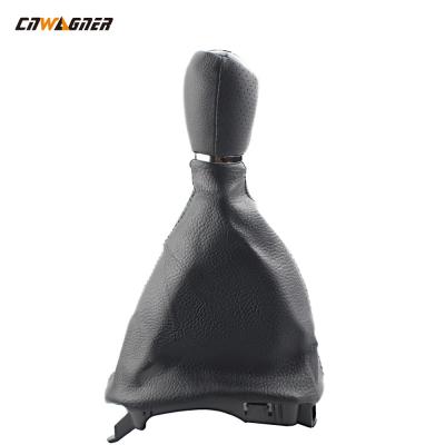 China Customized Genuine Leather Boot With black Line 5/6 Speed Manual Shift Knob For SEAT for sale