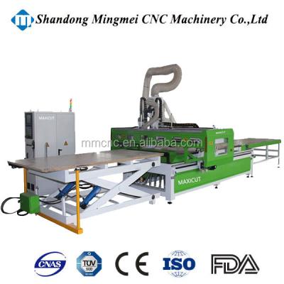 China Furniture Processing ATC CNC Router Israel Hot Selling Flat Bed Automatic CNC Router With Boring Head Auto Feed for sale