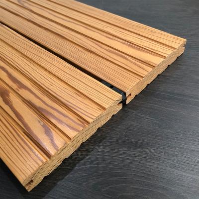 China Modern Natural Color Solid Wood Boards Carbonized Thermowood Treated Timber Timber for sale