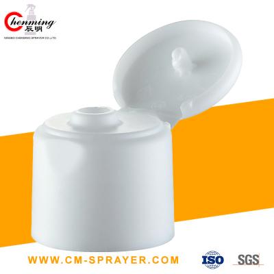 China 24mm 24/410 White Pp Flip Top Plastic Bottle Caps Flip Top Water Bottle Lid for sale