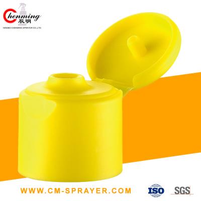 China Shampoo Plastic Flip Top Lid Plastic Bottle Yellow for sale