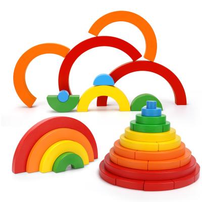 China Montessori MDF Kids Building Blocks Education Toys Having Fun Wooden Puzzles for sale