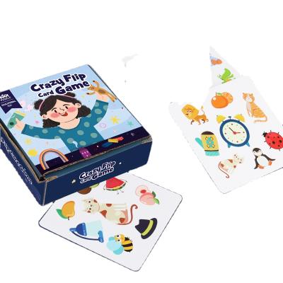 China Crazy direct fun parent-child factory game card cardboard page card thickened assorted matching educational toys for sale