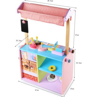 China Cooking Game Toys Hot Sale Wooden Bakery Play Set Pretend Rack For Kids Pretend Play Cooking Play Kids Kitchen Toy for sale