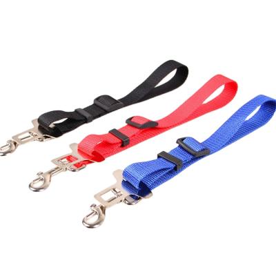 China Popular Safety Buckle for Dogs and Cats Car Pet Leashes Car Station Carts Seat Belt Retractable Car Leashes for sale