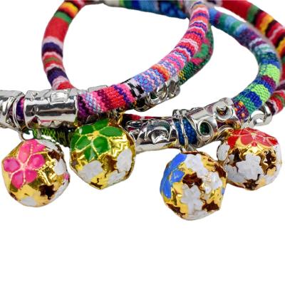 China Popular Pet Supplies Pet Cat Collars Ethnic Style General Bell Collars for Cats and Dog Collars Bohemia for sale