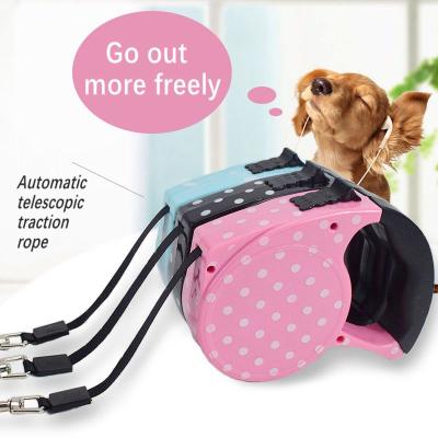 China Popular pet supplies direct factory sales, retractable and convenient pet leash, printed automatic dog tractor for sale