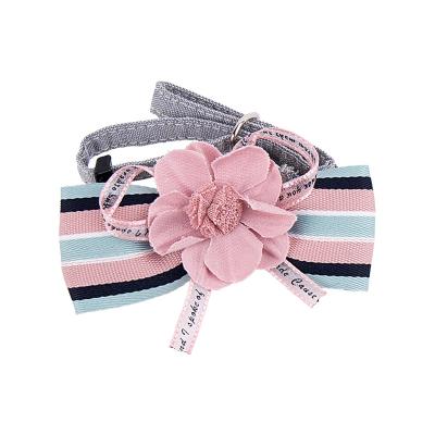 China Popular Pet Supplies Bowknot Dog Collars Floral Dog Collars New Adjustable Pet Collars for sale