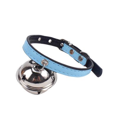 China High Quality Dog Cat Pet Supplies Pu Collar Teddy Bear Cute Pet Big Bell Small Animals Pet Bell Collar for sale