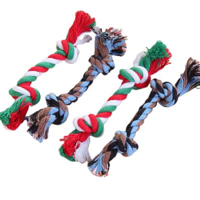 China Popular Pet Teething Toy Cleaning Artifact Dog Decompression Double Knot Cotton Rope Pet Supplies Dog Toys for sale