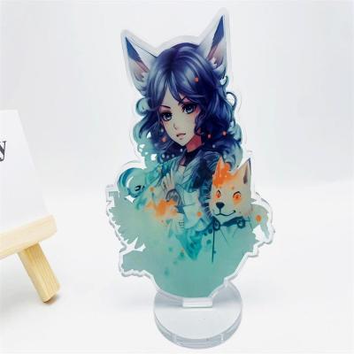 China Promotiom Gift no moq Free Sample Custom Shaped uv print custom figures anime acrylic standee for sale