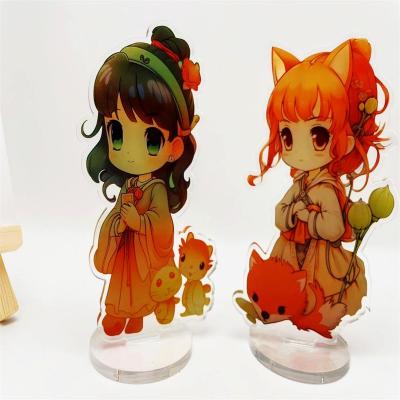 China Promotiom Gift Custom Acrylic Standee Display Stand Cartoon Rainbow Painted Acrylic Stand for sale