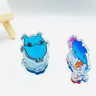 China Promotiom Gift High quality Mini Cute Fashion Clear Epoxy Acrylic Clip Stationery Clip Sticky Note Custom Acrylic Clip for sale