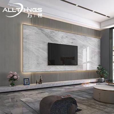 China Light Paste Install Decorative Wall Panel 1.2*2.4m Custom Pattern Highlight 3D Printing White UV Marble Wall Picture for sale