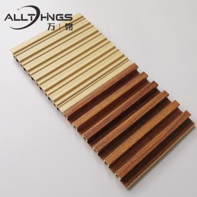 China New Other Indoor Wallpapers Villa Hotel Wall Panels Lightweight High Quality Materials Wood Wpc Grill for sale