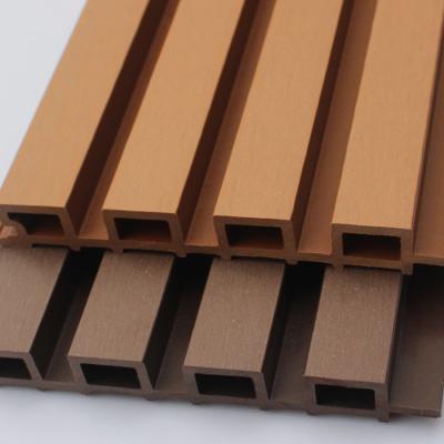 China Saudi Arabia light grill design decorative molding fluted exterior wood plastic wpc exterior wall panel for sale