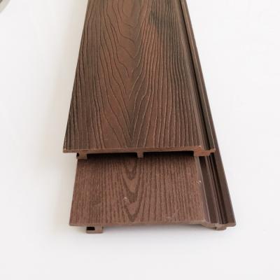 China Lightweight mixed color wood plastic wooden pyeonbaeg walls exterior wpc garage wall panel waterproof material for sale