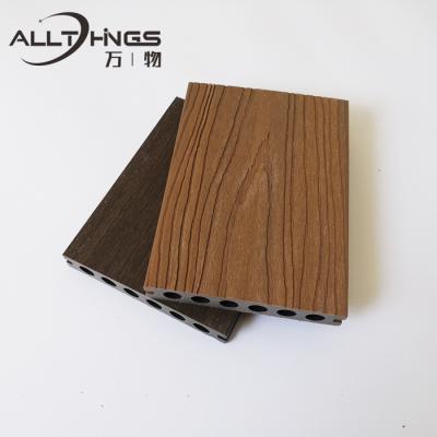 China Villa wpc exterior 138-23mm plastic co-extrusion deck minimalist composite decking for sale