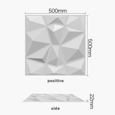 China Lightweight DIY 3d Square PVC Wall Panel Recycled Plastic Wall Tiles 3d Wallpaper With Innovative Design for sale