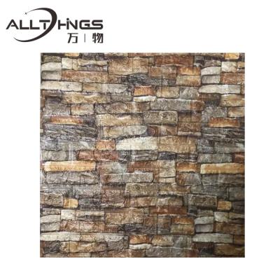 China Modern Home Decor Self Adhesive Wall Paper Self Adhesive Wall Papers Decoration Foam Brick 3d Self Stick Wallpapers for sale