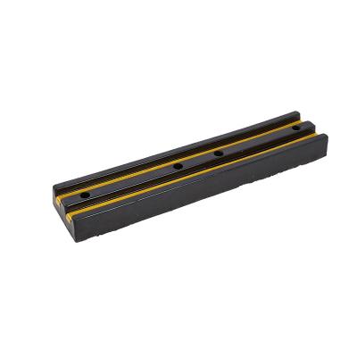 China Road equipments 100*19*9cm good quality yellow+black rubber anti-collision tape buffer strip thickened base for sale