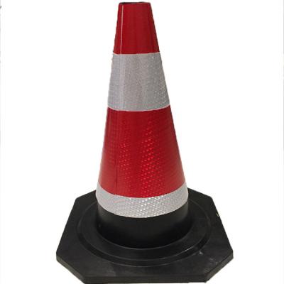 China Wholesale Aggravated Reflective Road Pavement Safety Signs 70*42*42cm Do Not Park Rubber Cone Parking High Pile Ice Cream Barrel Roadblock Traffic for sale