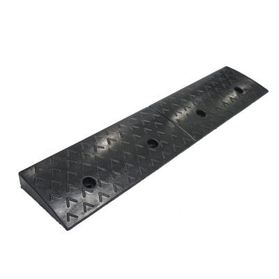 China Wholesale Road Equipments 98*20*5cm Roadside Car Tooth Slope Triangle Upward Protection Threshold Rubber Factory Step Road Ramp for sale