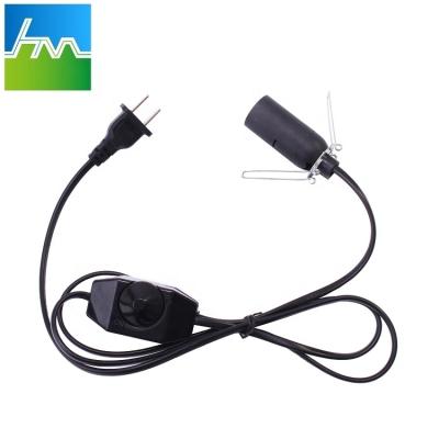 China Industrial 220V 2 Pin Salt Lamp AC Power Cord With Dimmer Switch E14 Lamp Holder for sale