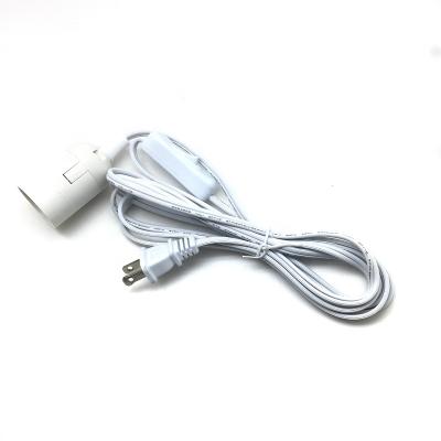 China Household Appliance DIY E26 Lamp Cord Connector USA 2pin Pendant Light Power Cord for sale