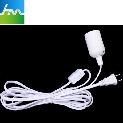 China Home Appliance AC Power Cable Cord 3.5m Lampshade Ready Hanging E26 Cord-Connector and Built-in Switch for sale