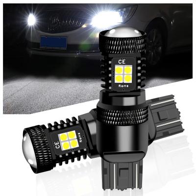 China 7440 LED Automotive Turn Signal Light T20 LED Bulb 3030 16SMD W21W 7443 Bulb For Turn Signal Light Brake Tail Lights Emergency Reverse White for sale