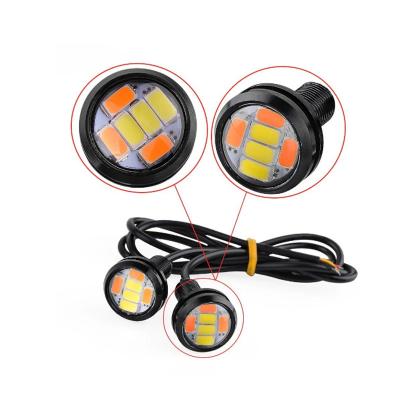 China Turn Signal Light / Emergency Light / Corner Light / Sidelight 23MM 5730 Dual Color DRL Lights 6SMD Roller Coaster Eagle Eye Driving Daytime Running Reversing Parking Signal Lamp for sale