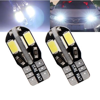 China Car Auto Interior Light T10 W5W Led Car Light Wedge 194 168 Replacement Led Bulb 8SMD 5630 For Interior License Plate Light Light for sale