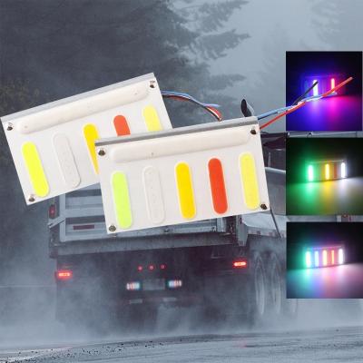 China High Brightness COB 35SMD Strobe Lorry Tail Light With High Beam 5 Low Colors Truck Warning Light Led Flashing DC 24V 115*65*23mm for sale