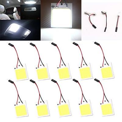 China Auto Interior COB 48-SMD LED Panel Dome Lamp Reading, Dish Light Map Lamp with BA9S T10 40*35mm Festoon Adapters for sale