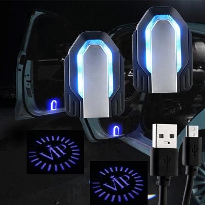 China Car Door Logo Styling Universal Nondestructive Installation Shadow Light Ghost Projector Light Dynamic Radio Led Car Door Logo Light Warning for sale