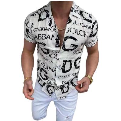 China Designer Anti Shrink Mens Printed Shirts Fashion Trend Mens New Shirts for sale