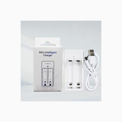 China AA and AAA Batteries Charger AA 2 Usb Charger 2 Slots Smart Battery Charger For AA AAA Ni-Zn Batteries for sale