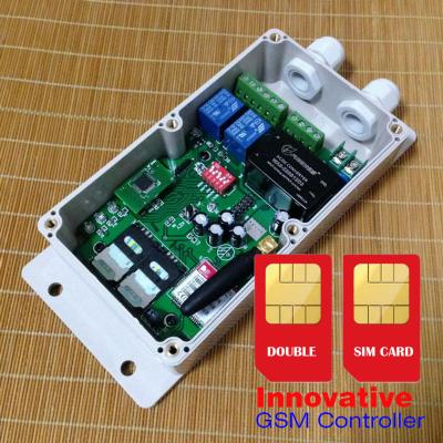 China Dual SIM Card for GSM SMS Remote Controller GSM-DKEY-AC2000 Onboard Dual Output Channel for sale