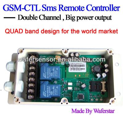 China GSM Wireless Control Box , Dual Relay 30A Switch Type Output for sale