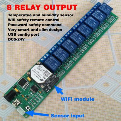 China WIFI Remote Control For Smart Home , 8 Channel Relay Output Remote Controller WIFI-RELAY8 for sale