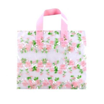 China Recyclable Custom Printed Logo Design Plastic Bag LDPE/HDPE Die Cut Bag Shopping Bag for sale