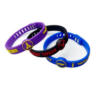 China NBA Basketball Team Adjustable Silicone Design Waterproof Wristband - for sale