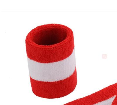 China Universal Custom Cotton Sweatband Sports LOGO Elastic Sweat Wrist Band for sale