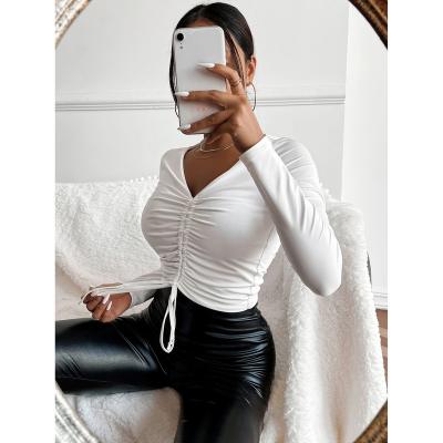 China Good Selling Breathable Woman Tops PRC Fashionable Streetwear Temperament Body Scam Shirt Outdoor Casual Blouses for sale